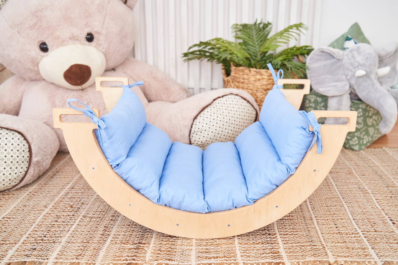 Montessori Baby Rocker Set Arch + Cushion (Min) Bright