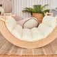Montessori Baby Rocker Set Arch + Cushion (Min) wood