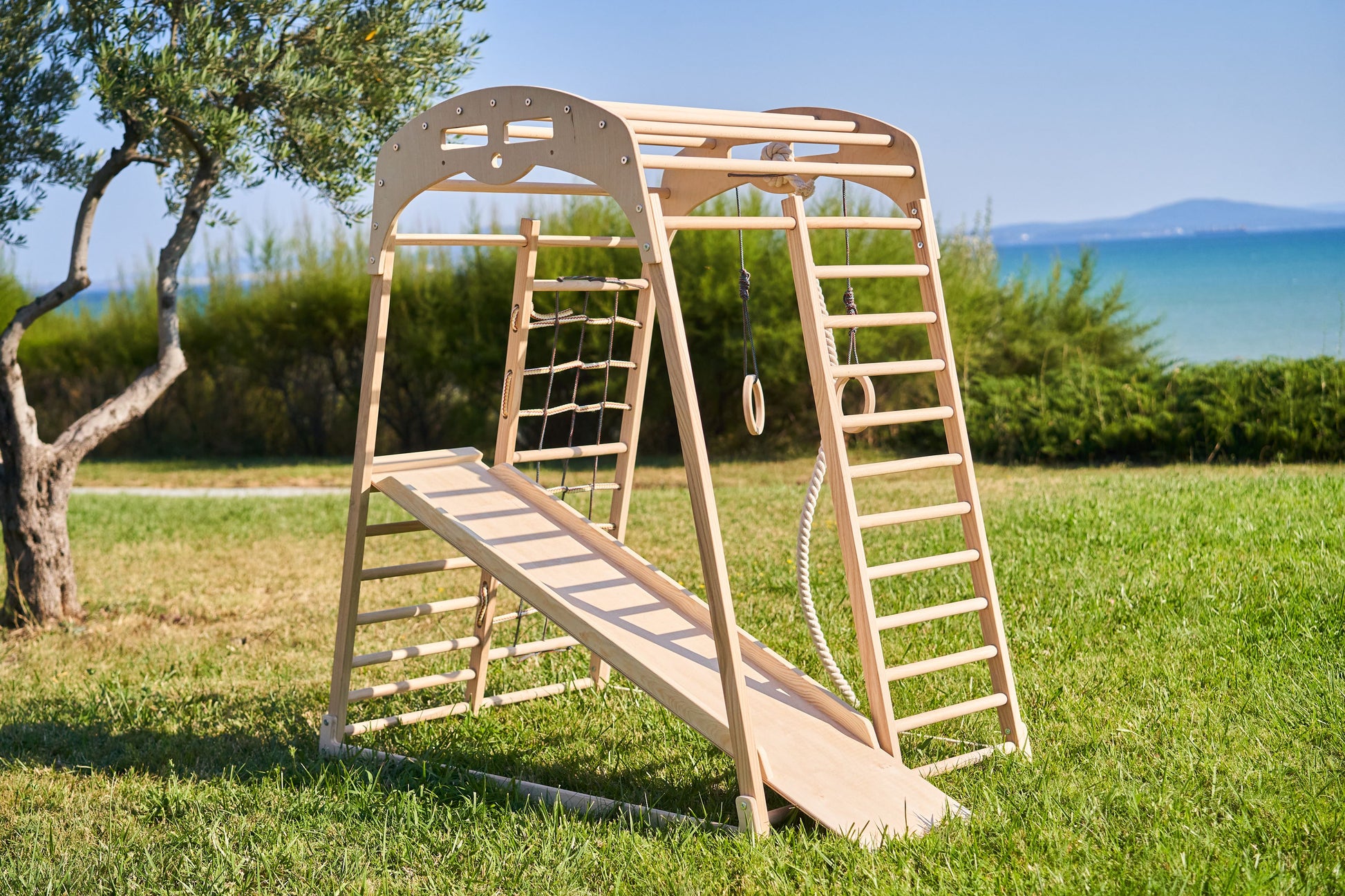 Wooden Children Climber Playset with Swing (Set in 1) – FarnoraDecor